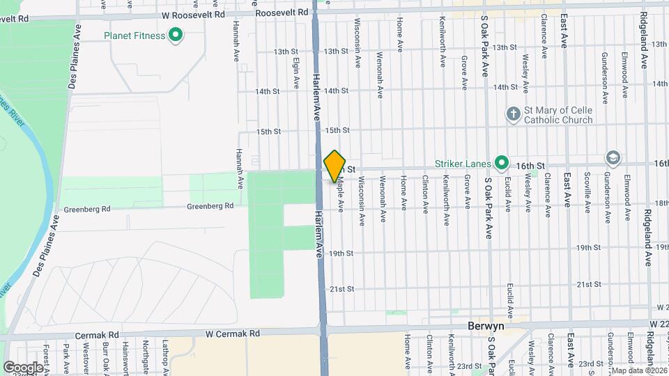 1626 Maple Ave Mapa y Detalles de la Ubicación