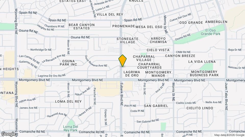 9700 Lagrima De Oro Rd NE Map and Location Details