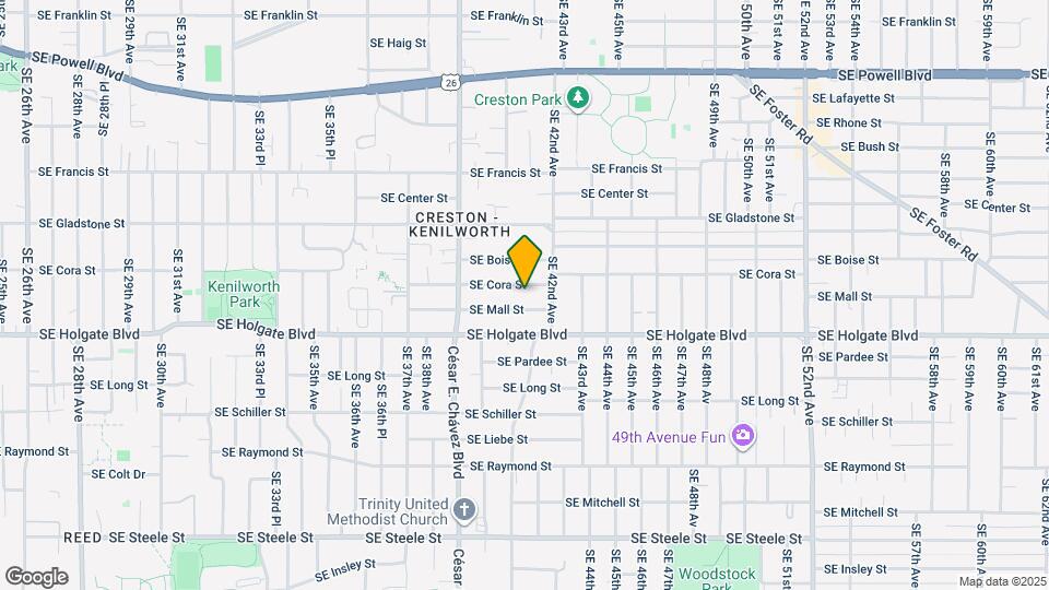 4046 SE Cora St Map and Location Details