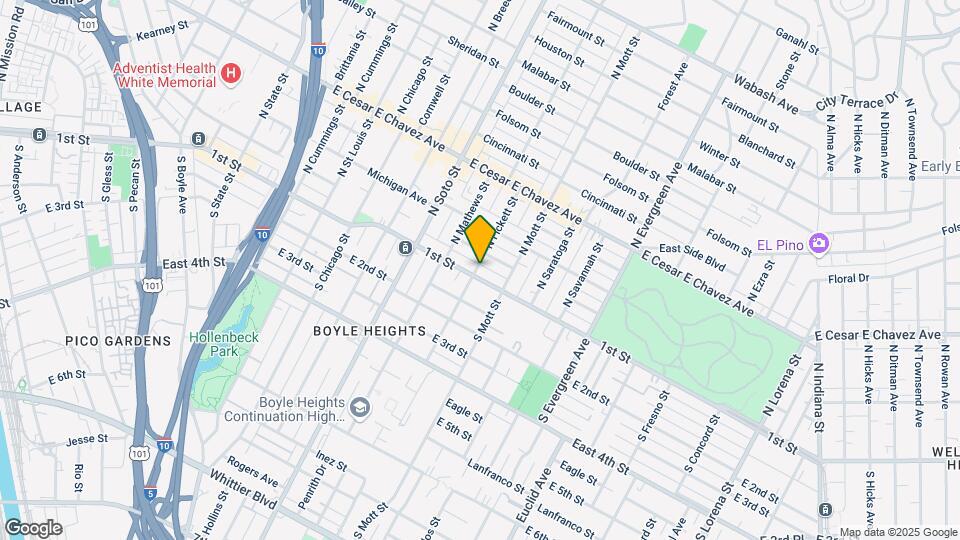 2601 E 1st St Mapa y Detalles de la Ubicación