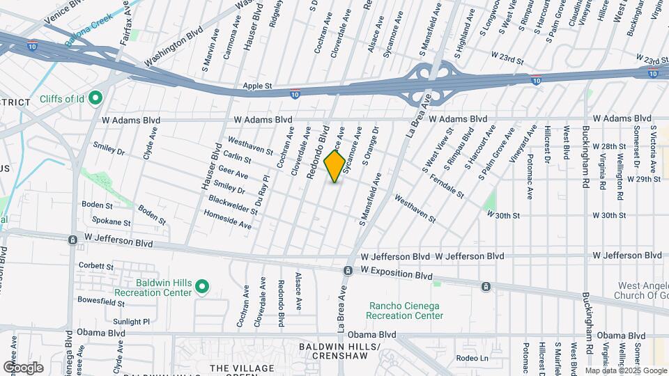2821 1/2 S. Sycamore Ave., Unit 2821 S. Sycamore Ave Map and Location Details