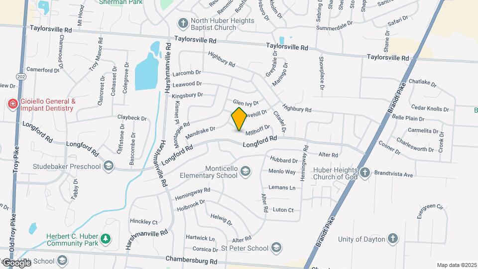 6536 Millhoff Dr Map and Location Details