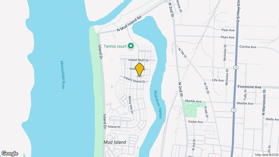 1302 Island Pl E Map and Location Details