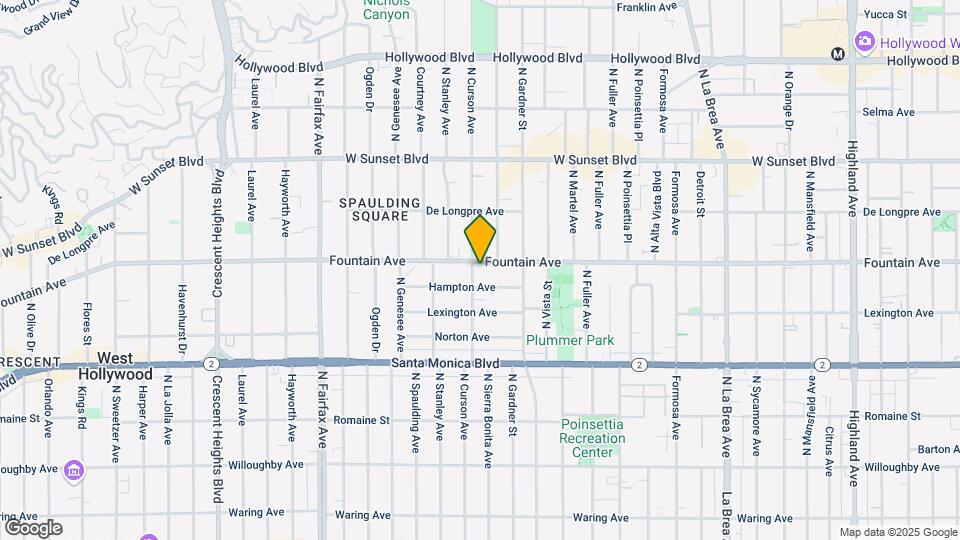 7550 Fountain Ave Mapa y Detalles de la Ubicación