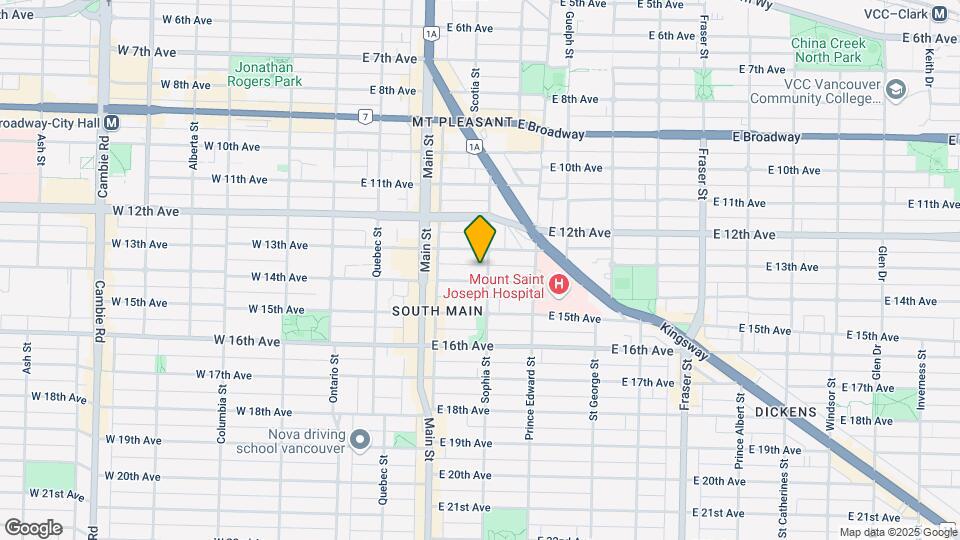 265 E 14th Ave Map and Location Details