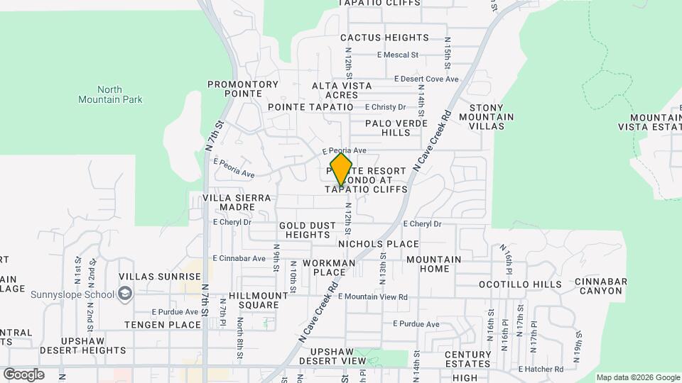 1168 E Cochise Dr Map and Location Details