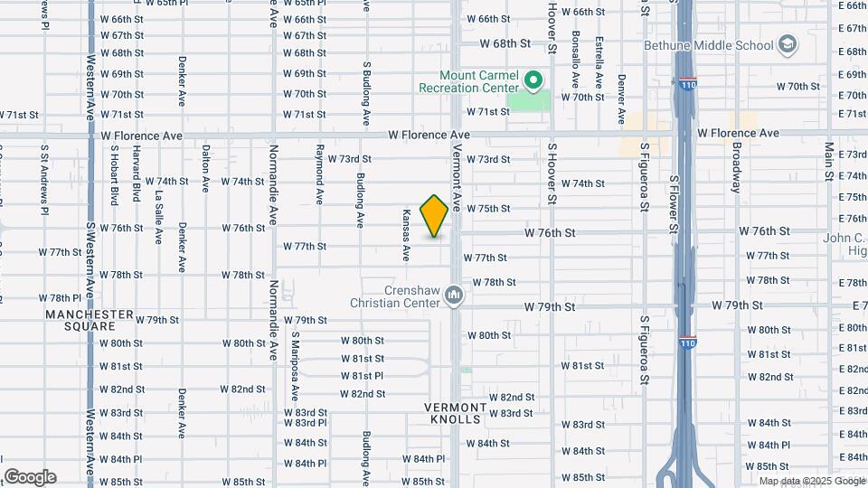 1019 W 77th St, Unit A Mapa y Detalles de la Ubicación