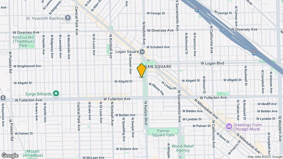 2500 N Kedzie Blvd, Unit 1B Map and Location Details