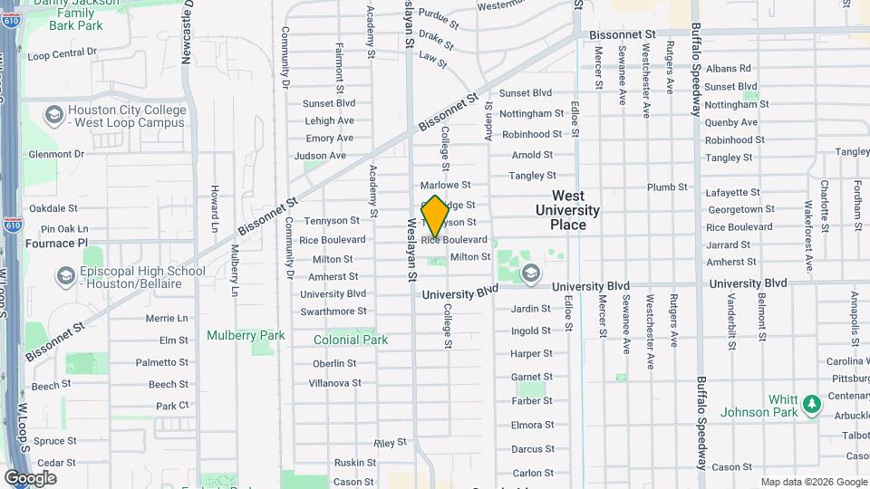 3909 Rice Boulevard Map and Location Details