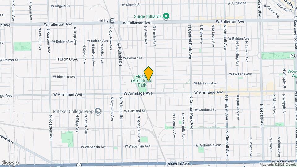 2033 N Avers Ave Map and Location Details