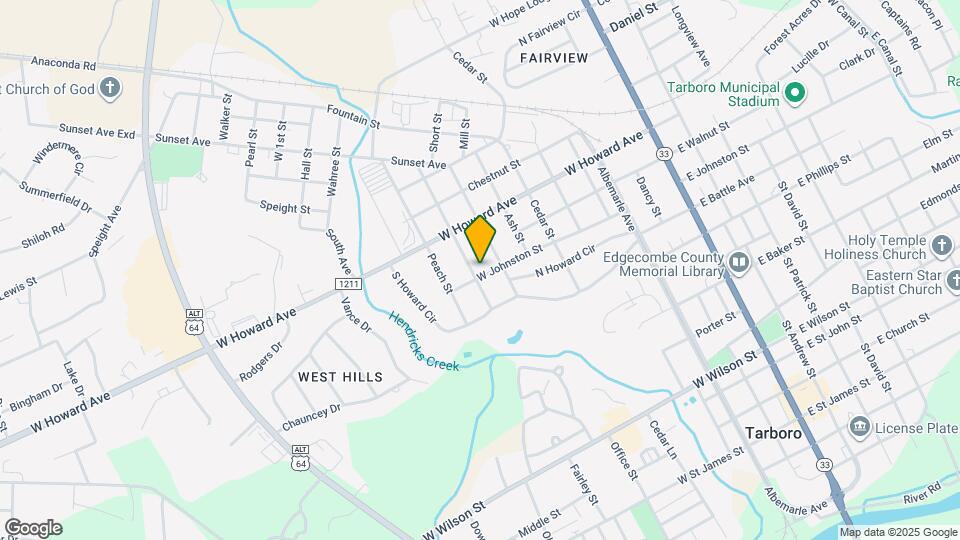 1101 Cherry St Map and Location Details