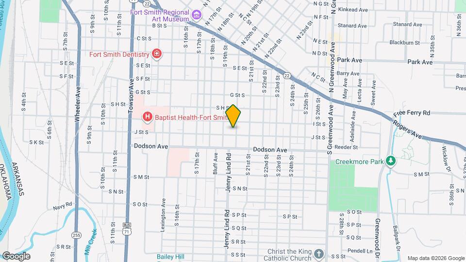 1020 S 20th St Map and Location Details