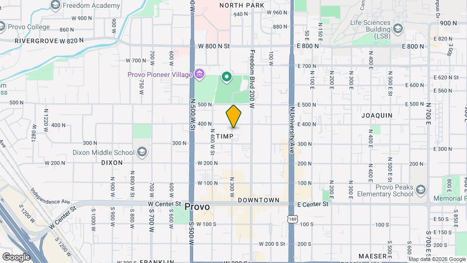 374 N 500 W St, Unit Unit 1 Map and Location Details