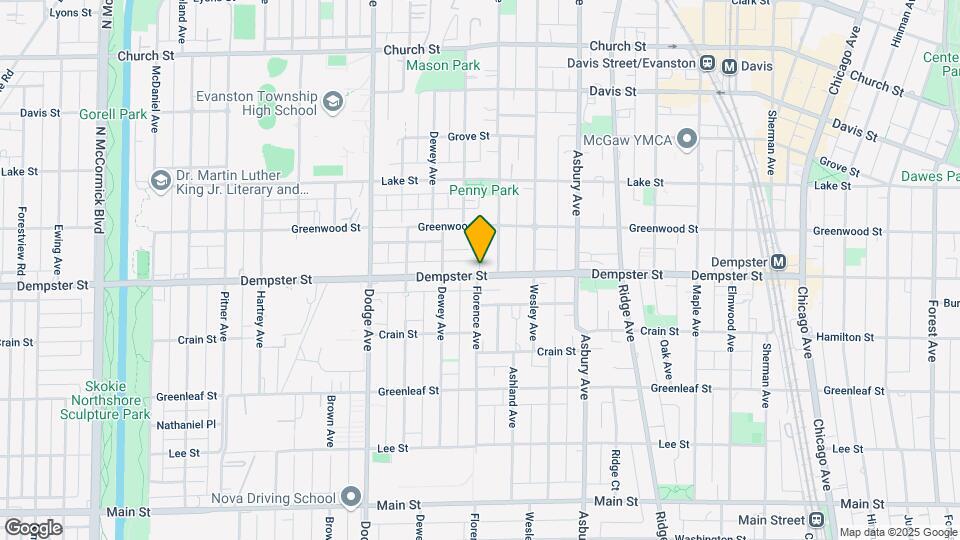 1533 Dempster St Map and Location Details