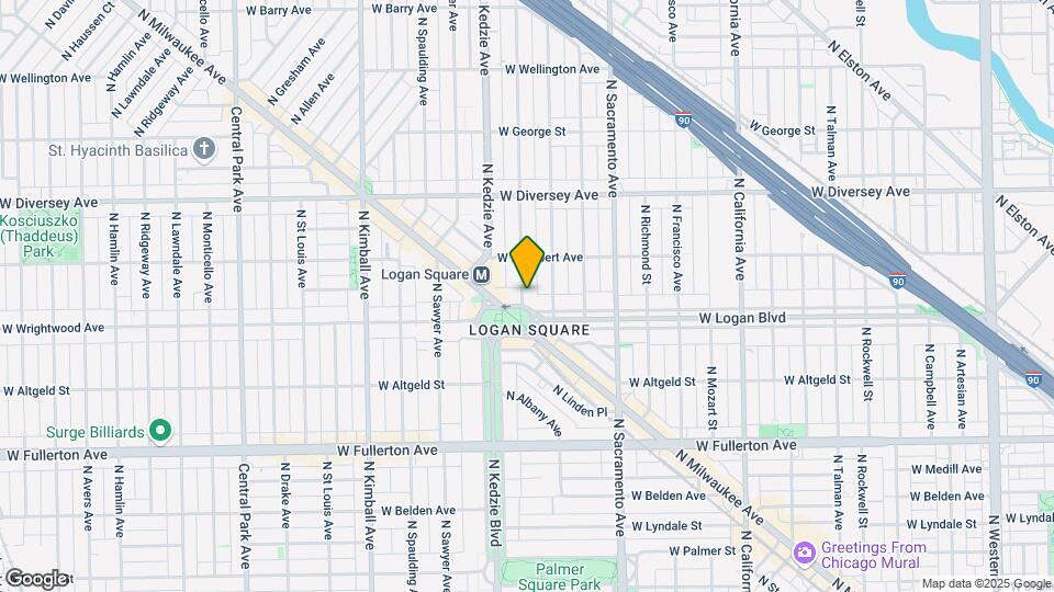 3124 W Logan Blvd, Unit 1R Map and Location Details