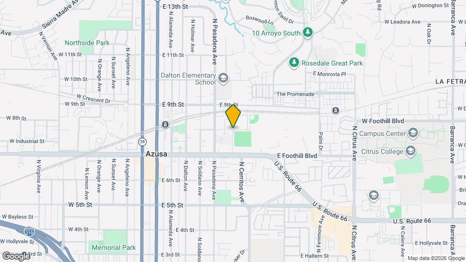Azusa Garden Apartments Map and Location Details