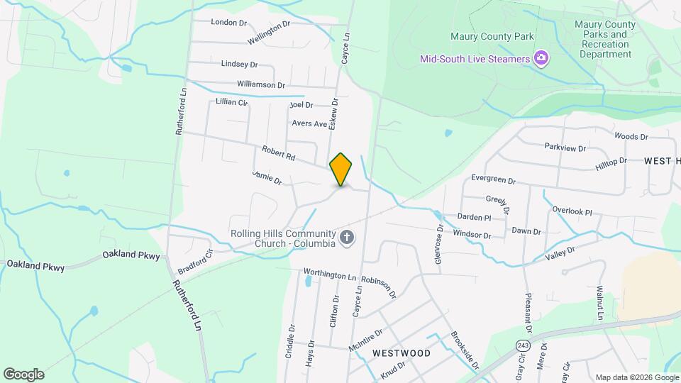 552 Winning Dr Map and Location Details