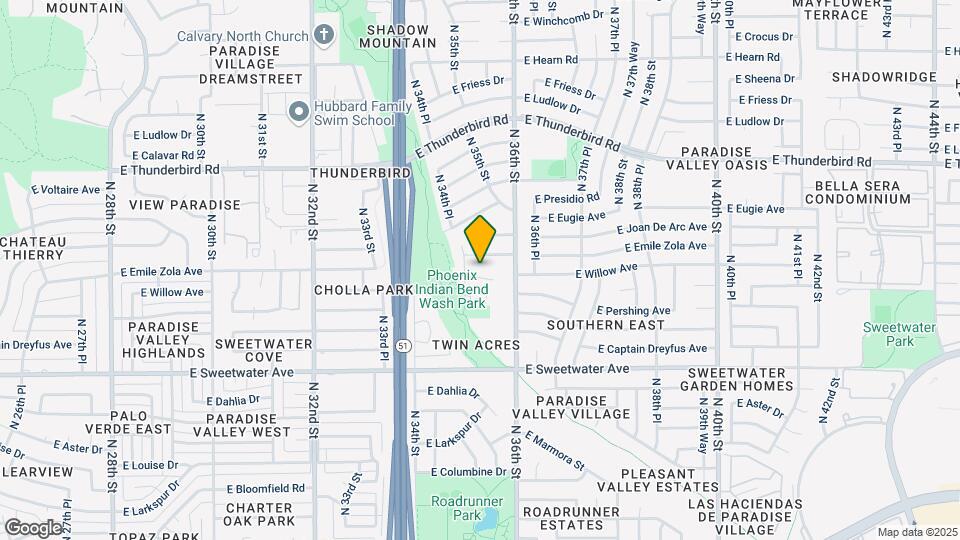 3512-3502 E Willow Ave Mapa y Detalles de la Ubicación