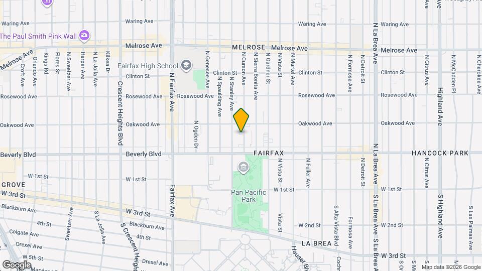341 N Curson Ave, Unit 341 Mapa y Detalles de la Ubicación