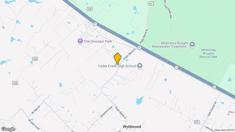 160 S Pope Bend Rd Map and Location Details