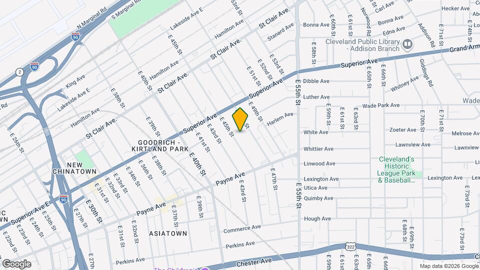 1563 E 45th St Map and Location Details