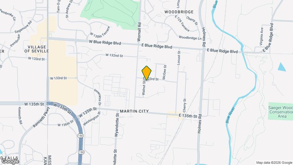 13307 Walnut St Map and Location Details