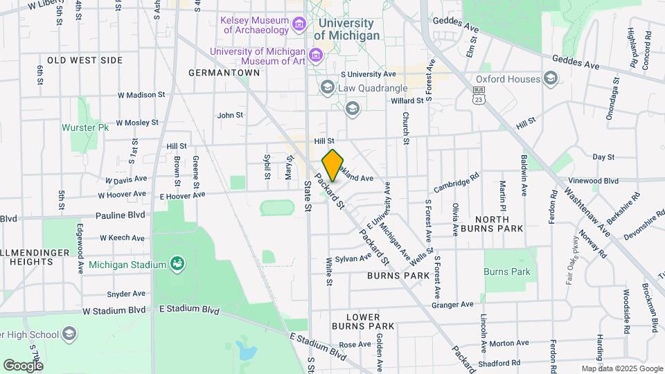 745 Packard St Map and Location Details