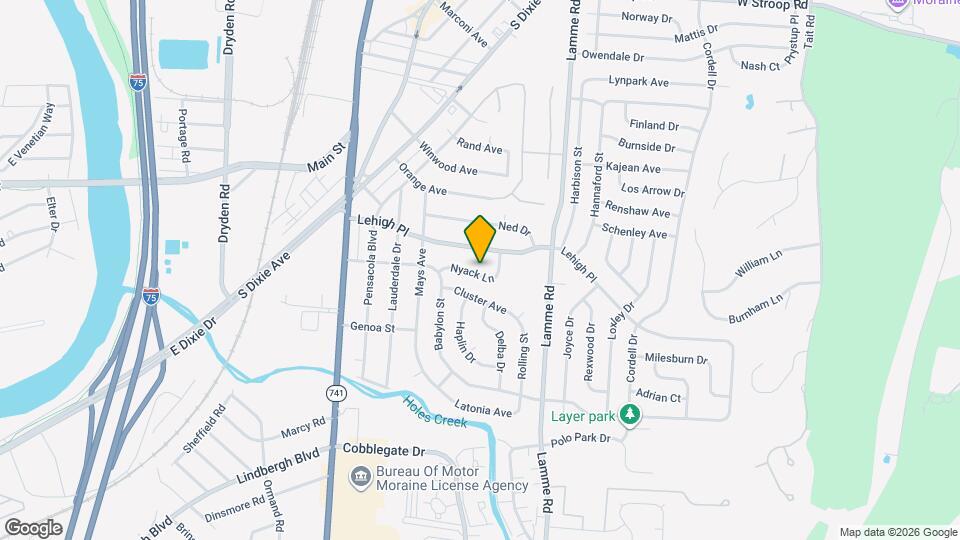 2621 Nyack Ln Map and Location Details