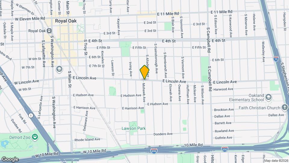 1002 E Lincoln Ave Map and Location Details