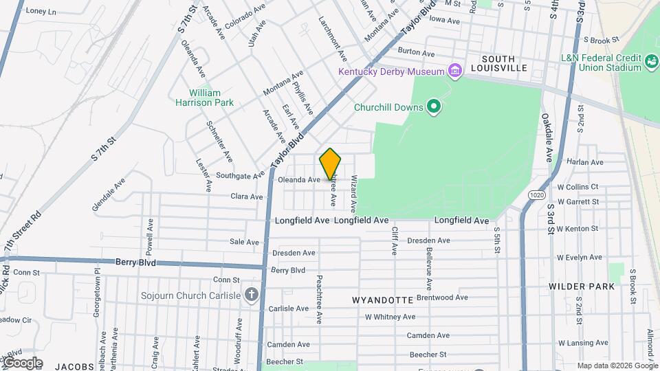 1102 Oleanda Ave Map and Location Details