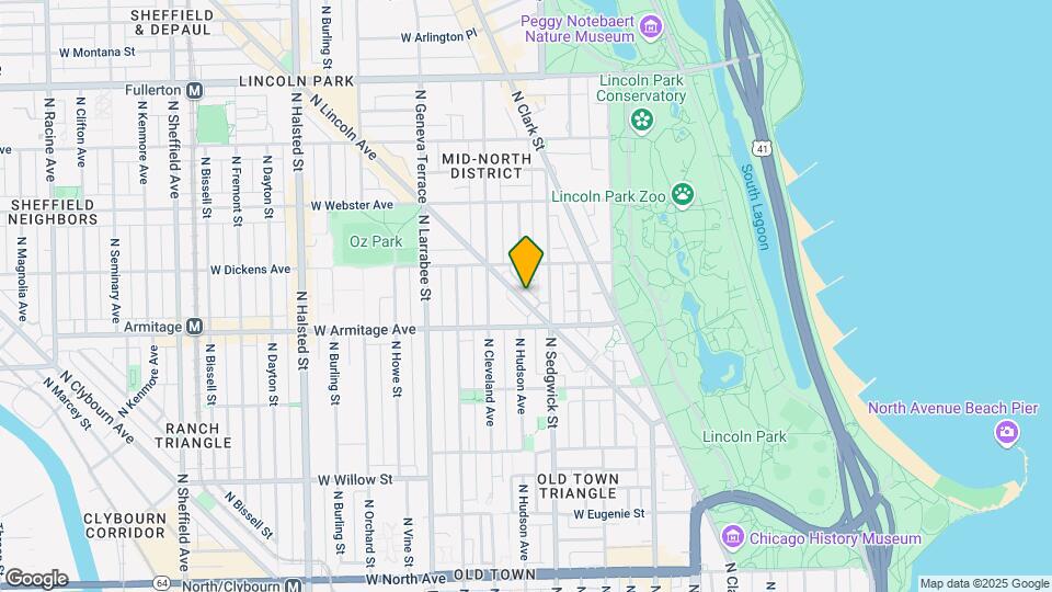 2039 N Lincoln Ave Map and Location Details