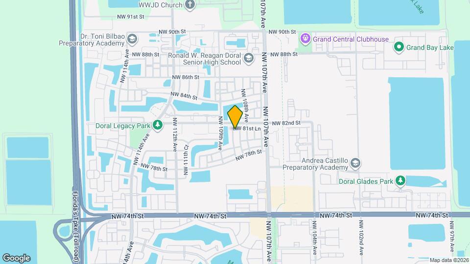 8157 NW 108th Pl Map and Location Details