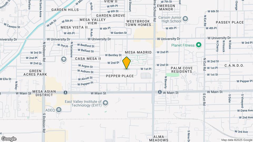 1365 W 1st Pl Map and Location Details