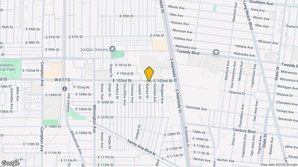 2250 E 103rd St Map and Location Details