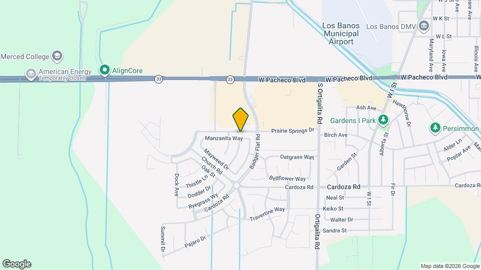 1520 Manzanita Way Map and Location Details