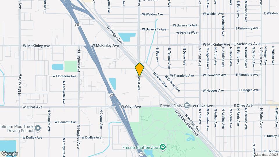1336 N Wishon Ave Map and Location Details