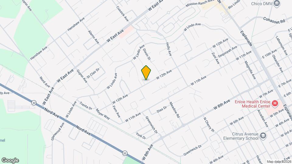 938 W 12th Ave Map and Location Details