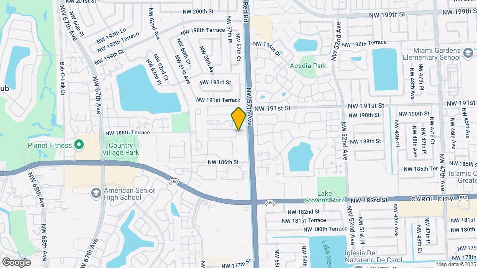 18860 NW 57th Ave, Unit # 204 Map and Location Details