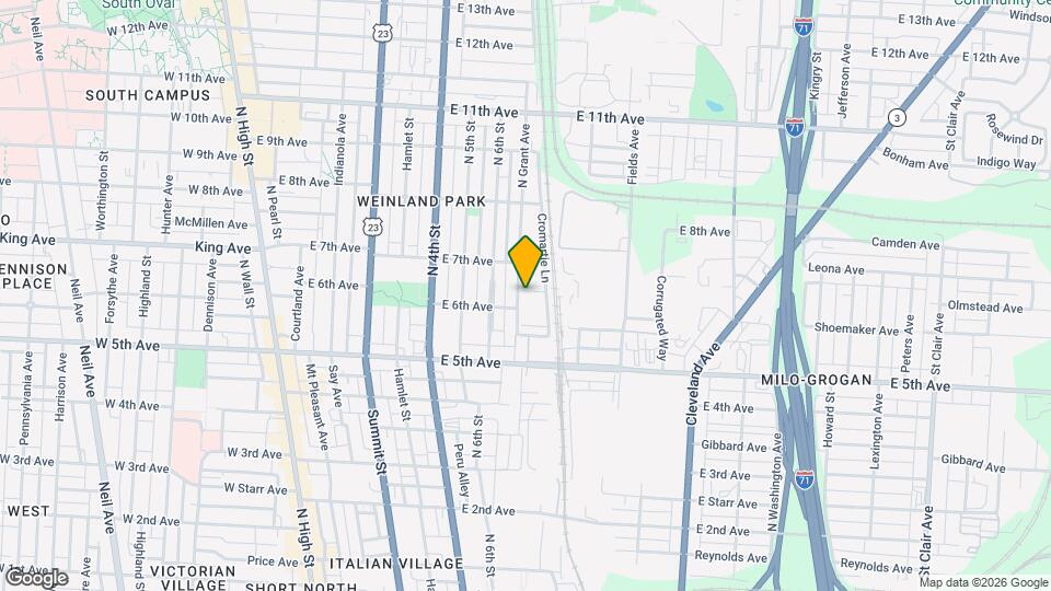 1254 N Grant Ave Mapa y Detalles de la Ubicación