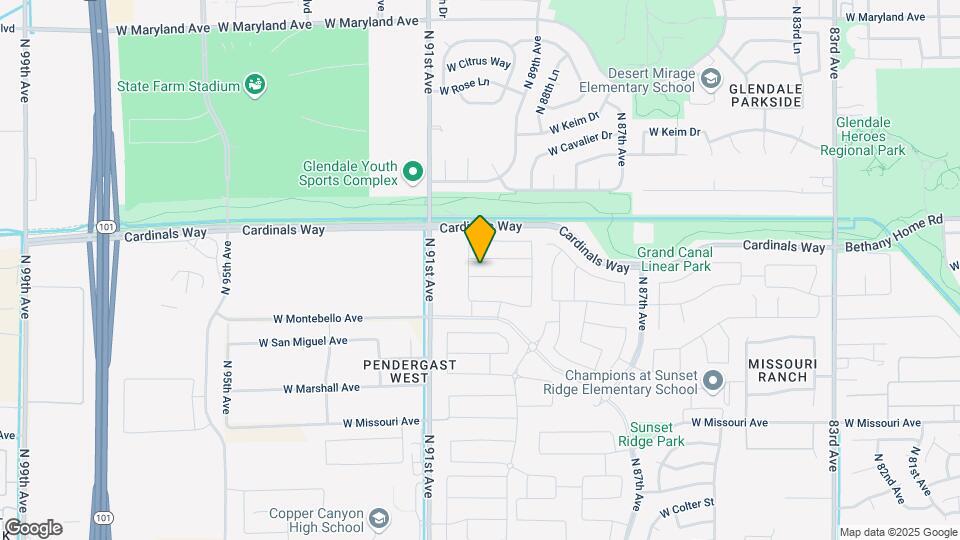 9002 W Rancho Dr Map and Location Details