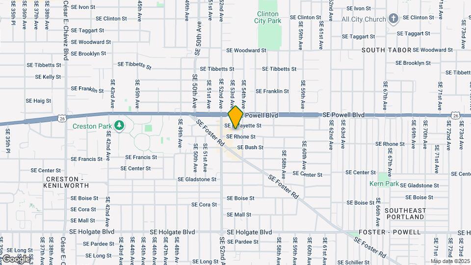 5307 SE Rhone St Map and Location Details
