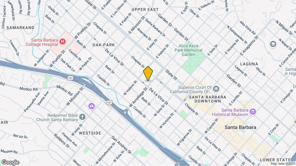 128 W Arrellaga St Map and Location Details