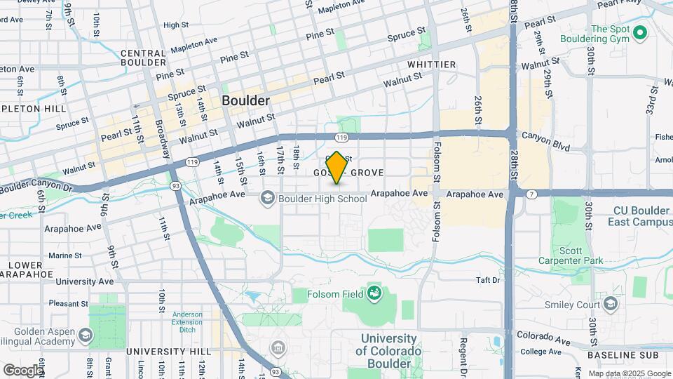 1945 Arapahoe Ave Map and Location Details