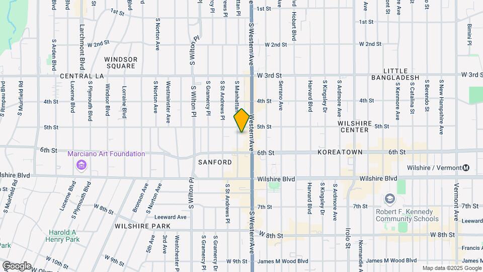 520 S Manhattan Pl Map and Location Details