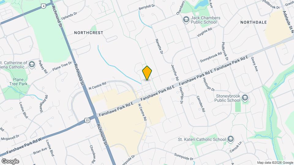 112 N Centre Rd Map and Location Details