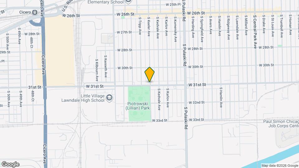 3056 S Keeler Ave Map and Location Details