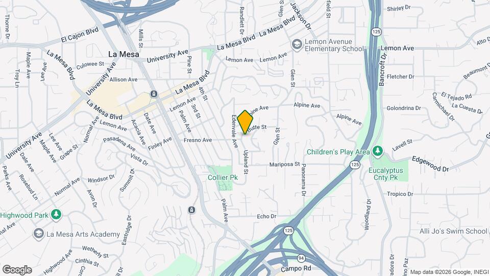 4535 Upland St Map and Location Details