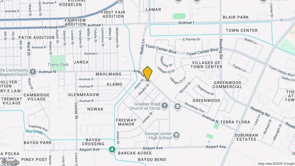 1602 Klauke St Map and Location Details