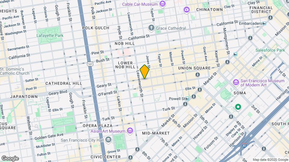 665 Geary St Mapa y Detalles de la Ubicación
