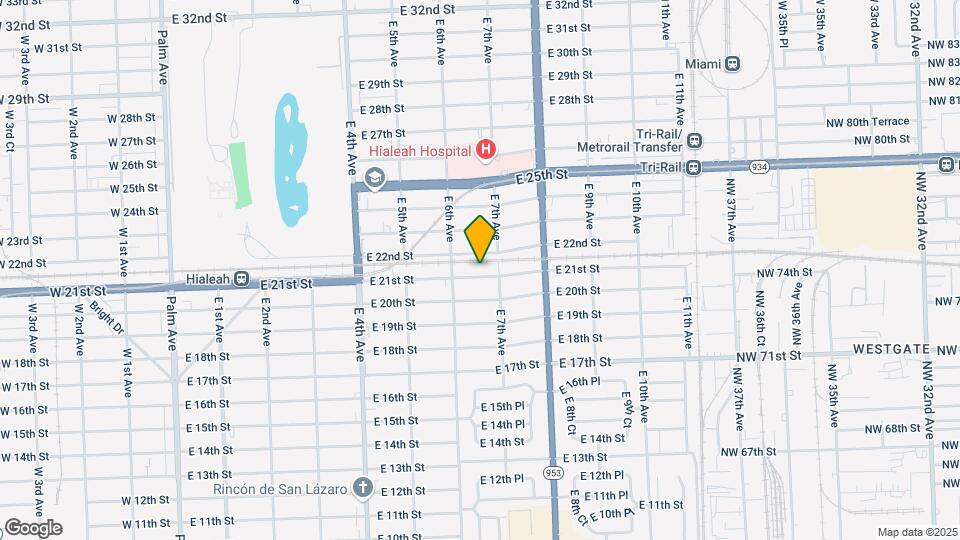 659 E 21st St Map and Location Details